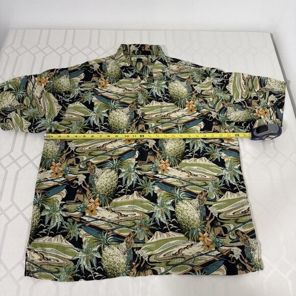 Tommy Bahama Linen Silk Blend Hawaiian Shirt Men's Palm Short Sleeves Sz L - Picture 5 of 11